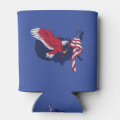 アメリカ国旗のワシ 缶クーラー (裏面)