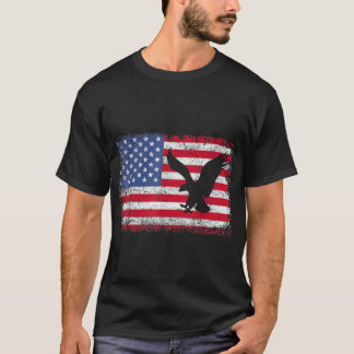 アメリカ国旗のワシ Tシャツ