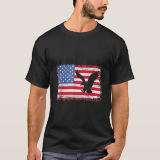 アメリカ国旗のワシ Tシャツ