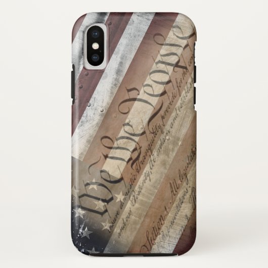 アメリカ国旗のヴィンテージ Case-Mate iPhoneケース (裏面)