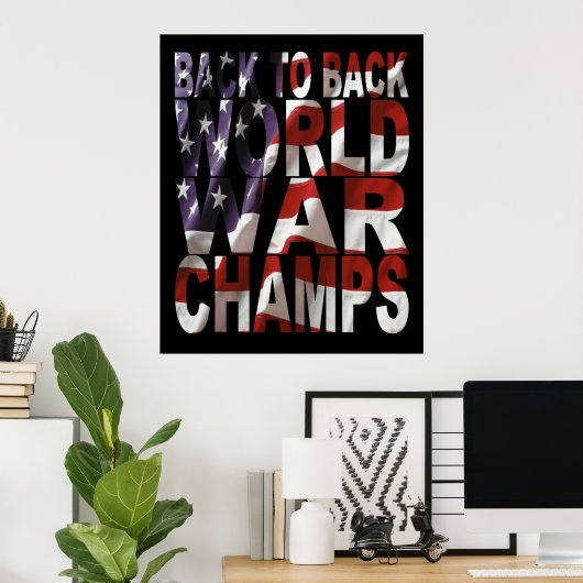 アメリカ国旗の世界大戦のポスター ポスター (ホームオフィス)