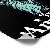 アメリカ国旗の中に王がいないこと救、民主主義に抗議17 ポスター (角)