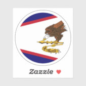 アメリカ国旗の丸いシール シール (シート)