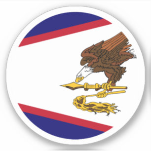 アメリカ国旗の丸いシール シール