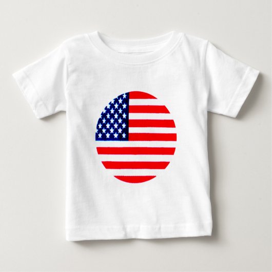 アメリカ国旗の丸Tdheミュージアムザズル ベビーTシャツ (正面)