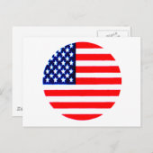 アメリカ国旗の丸Tdheミュージアムザズル ポストカード (正面/裏面)