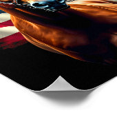 アメリカ国旗の乗馬 ポスター (角)