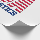 アメリカ国旗の体操スポーツ付きアメリカ ラッピングペーパー (角)