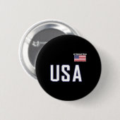 アメリカ国旗の体操チームクール体育用具の男性Wo 缶バッジ (正面&裏面)