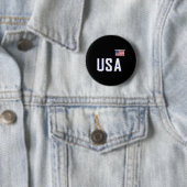 アメリカ国旗の体操チームクール体育用具の男性Wo 缶バッジ (インサイチュ)