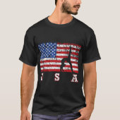 アメリカ国旗の体操USAギフト転倒チーム Tシャツ (正面)