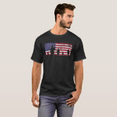 アメリカ国旗の兵士 Tシャツ (正面フル)