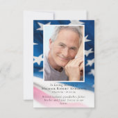 アメリカ国旗の写真メモリアル サンキューカード (正面)