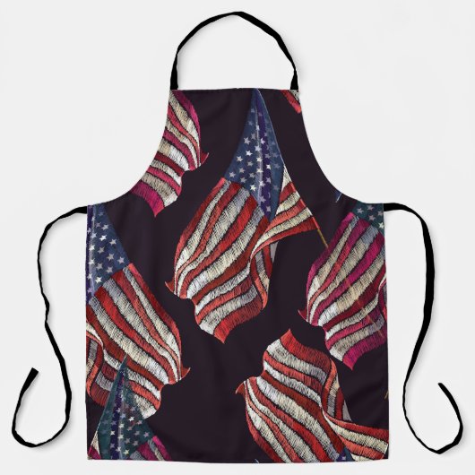 アメリカ国旗の刺繍:愛国模様。 エプロン (正面)