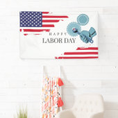 アメリカ国旗の労働日 横断幕 (インサイチュ)