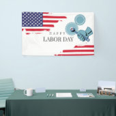 アメリカ国旗の労働日 横断幕 (トレードショー)