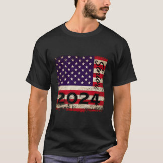 アメリカ国旗の卒業パーティー彼女のクラス20 Tシャツ
