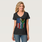 アメリカ国旗の南ア最高のファグ Tシャツ (正面フル)