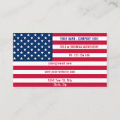 アメリカ国旗の名刺あなたのデザイン 名刺 (裏面)