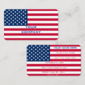 アメリカ国旗の名刺USA パーソナライズされた 名刺 (正面/裏面)