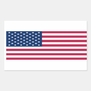 アメリカ国旗の四角形シール 長方形シール
