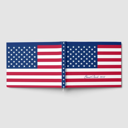 アメリカ国旗の国の旅行 ゲストブック (全面)