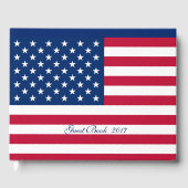 アメリカ国旗の国の旅行 ゲストブック (正面)