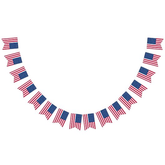 アメリカ国旗の国の旅行 バンティングフラッグ (全)