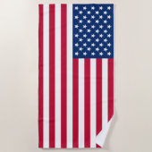 アメリカ国旗の国の旅行 ビーチタオル (正面)