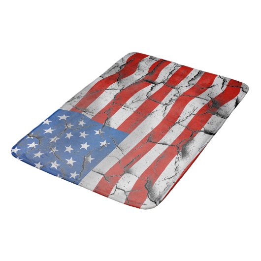 アメリカ国旗の国ヴィンテージ素朴スタイルのバスマット バスマット (アングル)