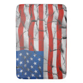 アメリカ国旗の国ヴィンテージ素朴スタイルのバスマット バスマット (正面縦)