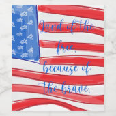 アメリカ国旗の地 ワインラベル (シングルラベル)