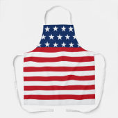 アメリカ国旗の大はっきりした星と縞模様パトリオ エプロン (正面)