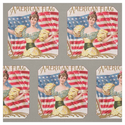 アメリカ国旗の女性の自由の独立 ファブリック (見本)