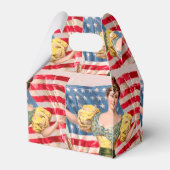 アメリカ国旗の女性の自由の独立 フェイバーボックス (裏面サイド)