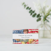 アメリカ国旗の女性の自由の独立 名刺 (スタンド正面)