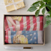 アメリカ国旗の女性の自由の独立 薄葉紙 (ギフト)