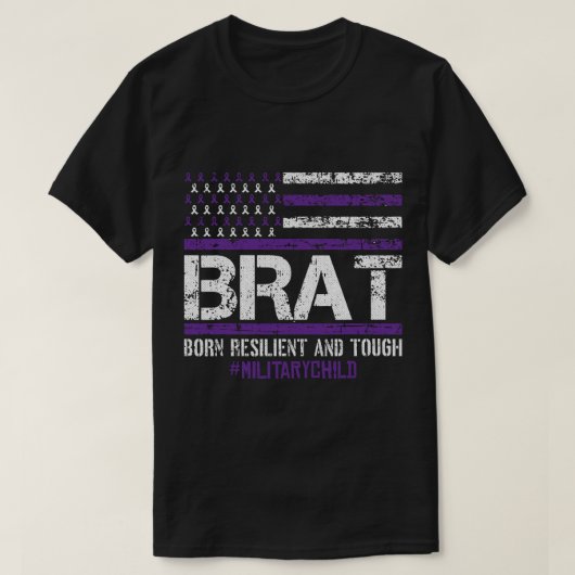 アメリカ国旗の子どもの月軍隊 Tシャツ (デザイン正面)