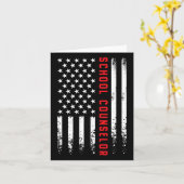 アメリカ国旗の学校カウンセラー指導4日 カード (黄色い花)