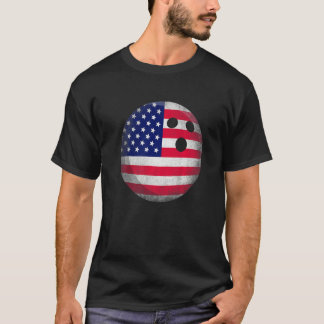 アメリカ国旗の家族ボーリング愛国的な7月4日 Tシャツ