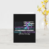 アメリカ国旗の対戦自殺防止認識度R カード (黄色い花)