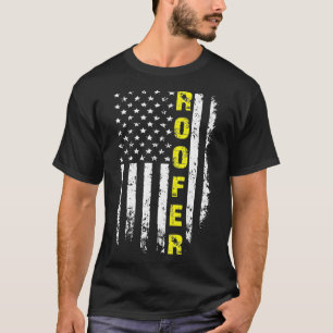 アメリカ国旗の屋根付き贈おもしろいり物 Tシャツ