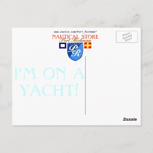 アメリカ国旗の帆船航海の ポストカード (裏面)