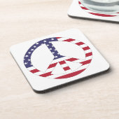 アメリカ国旗の平和サイン コースター (左側)
