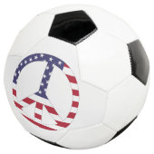 アメリカ国旗の平和サイン サッカーボール (3/4)