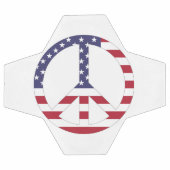 アメリカ国旗の平和サイン サッカーボール (フラット)