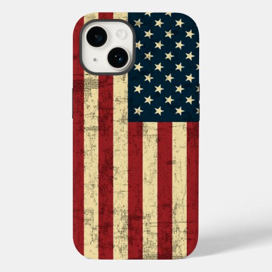 アメリカ国旗の年齢動揺して Case-Mate iPhoneケース (裏面)