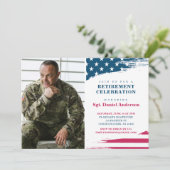 アメリカ国旗の引退パーティの招待状 招待状 (スタンド正面)