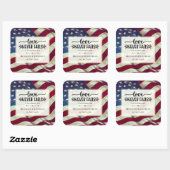 アメリカ国旗の愛は聖書の聖句を結婚必ず破る スクエアシール (シート)