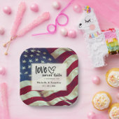 アメリカ国旗の愛は聖書の聖句を結婚必ず破る ペーパープレート (パーティー)